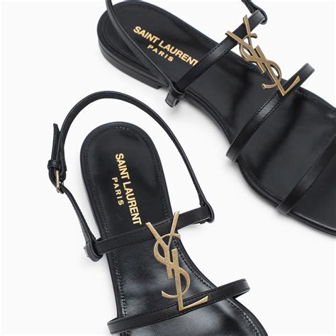 ysl cassandra sandal flat sale|saint laurent bleach flat sandals.